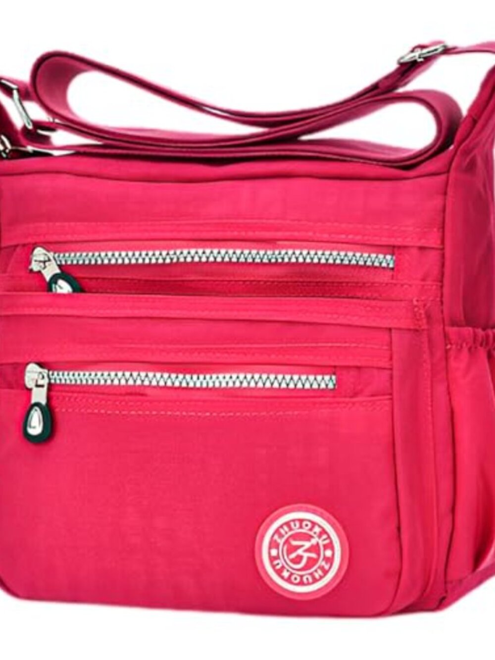 Water-Resistant Nylon Crossbody Bag Multi Pocket Messenger Shoulder Handbag